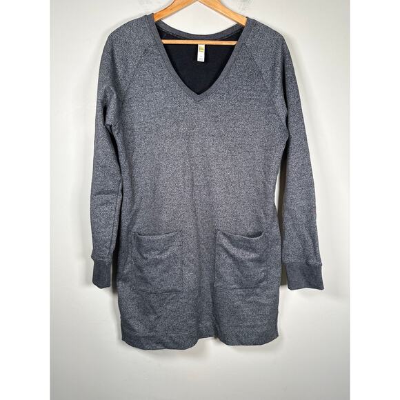 Lole Dresses & Skirts - Lole Hillary Sweater Dress V Neck Long Sleeve Gray Womens Size L